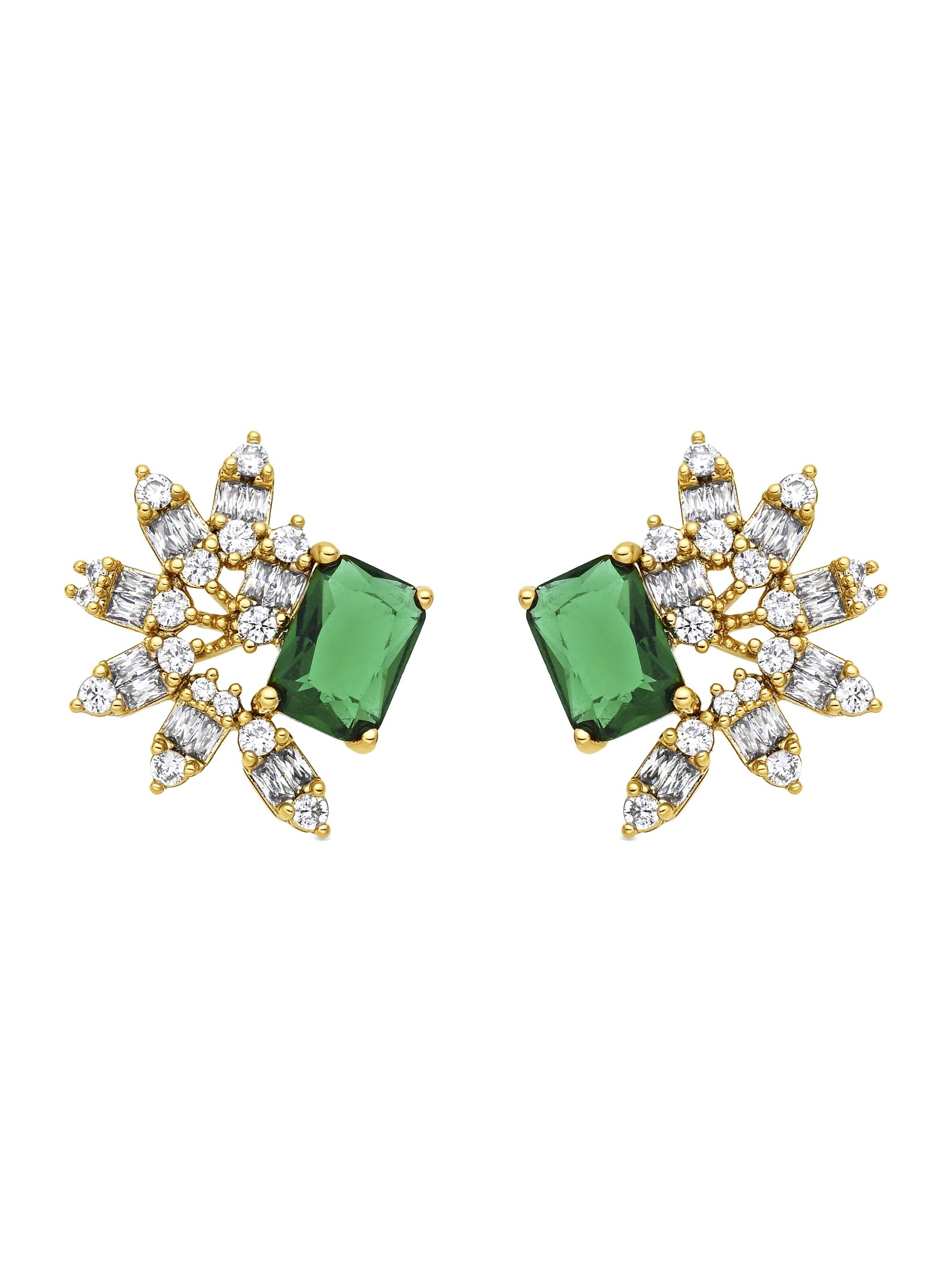 Luxenter - Pendientes 'Juveio' en verde: frente