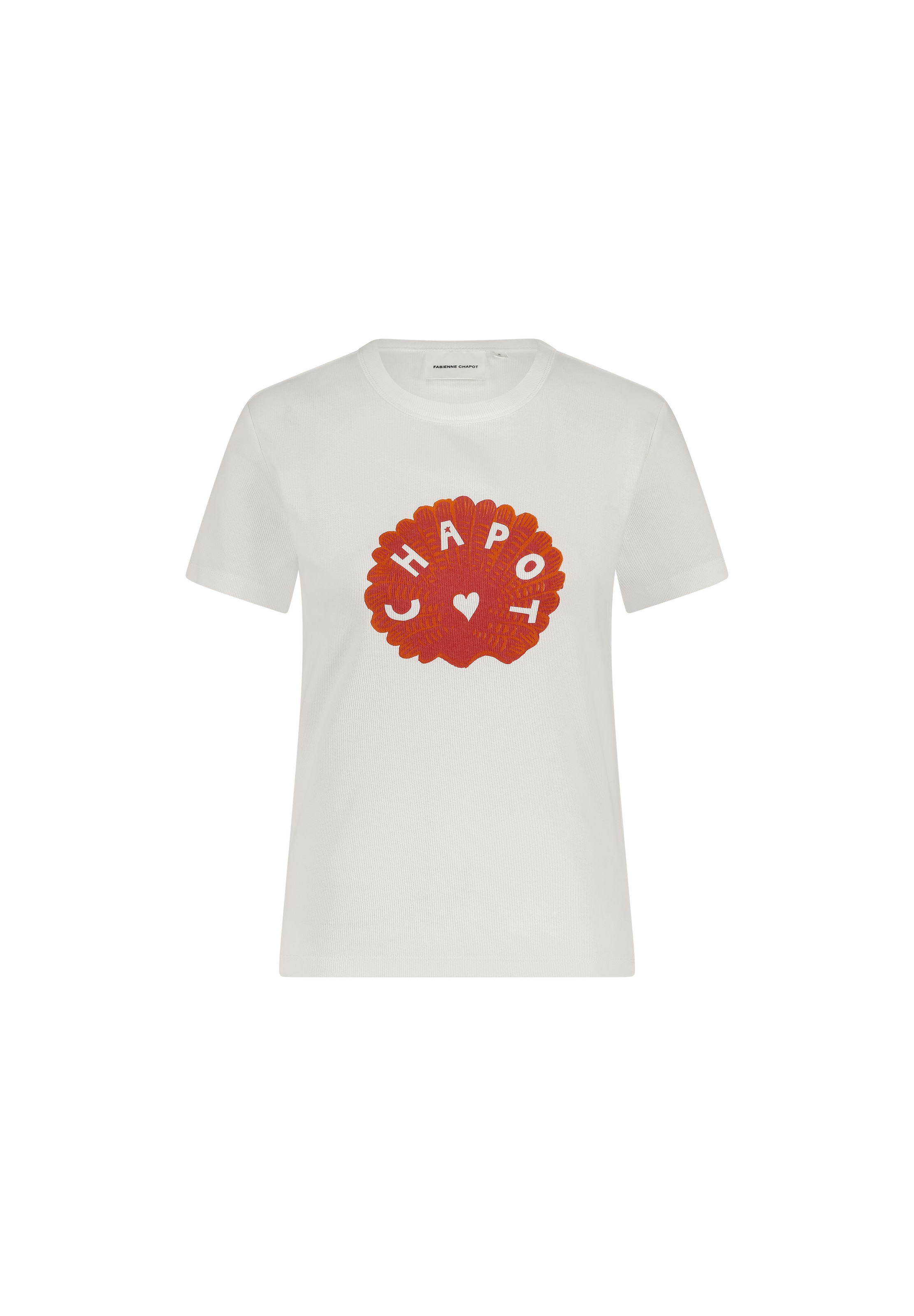 Fabienne Chapot T-shirt in creme / orange, Produktansicht