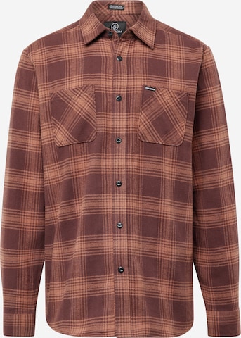 Volcom Regular fit Button Up Shirt in Brown: front