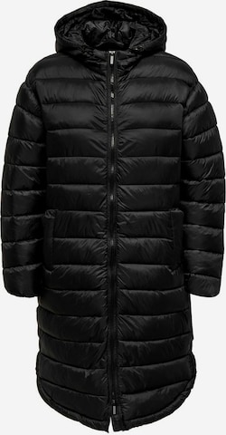 Only Petite Winter Coat in Black: front