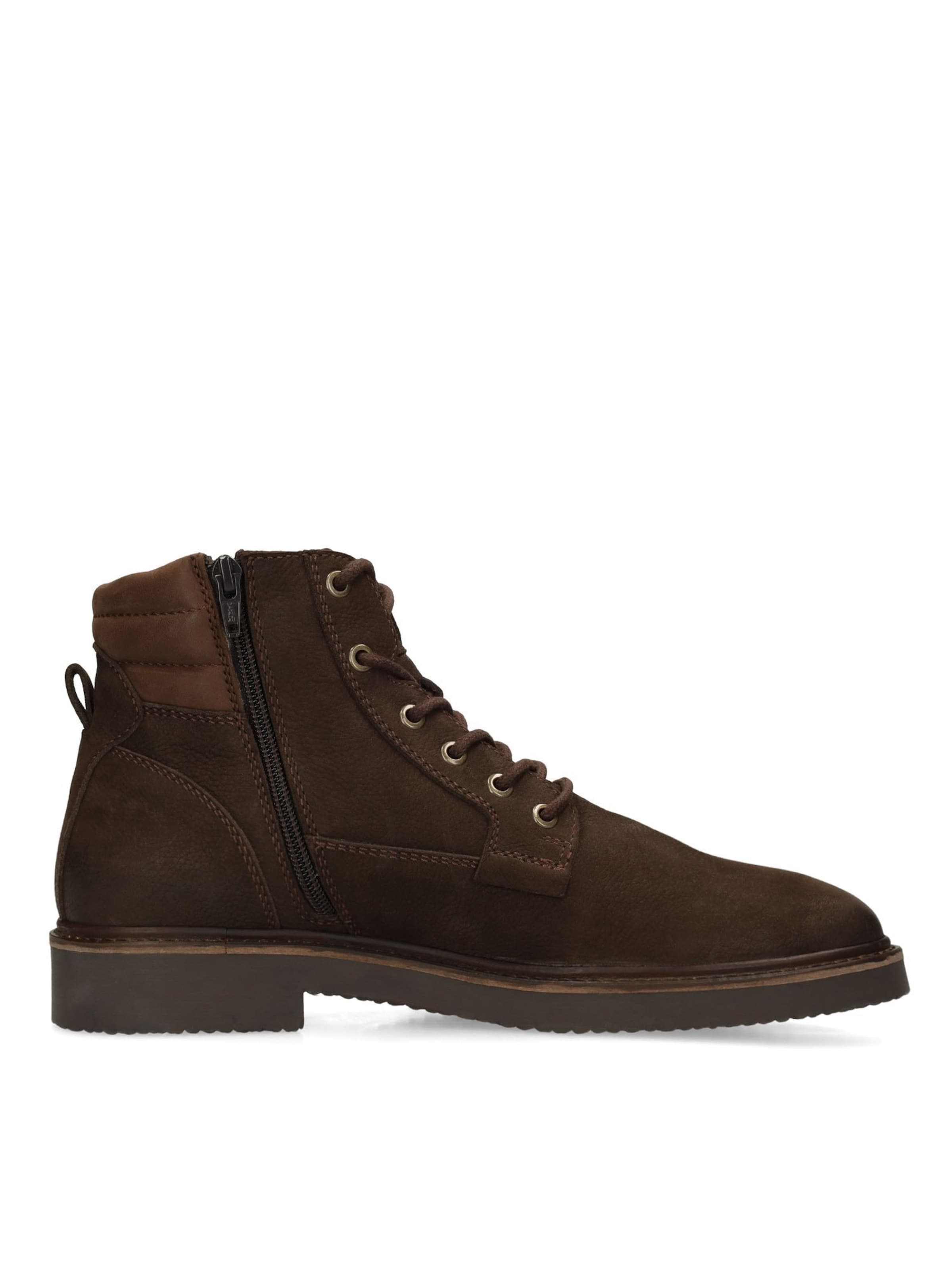 Bottines à lacets no stress en marron