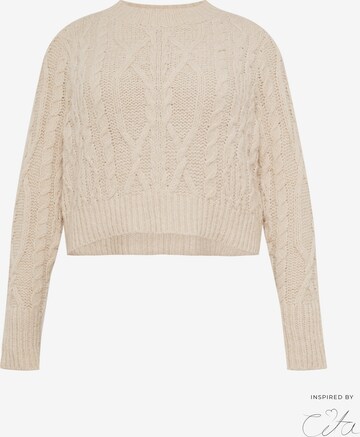 Pullover 'Elena' di Guido Maria Kretschmer Curvy in beige: frontale