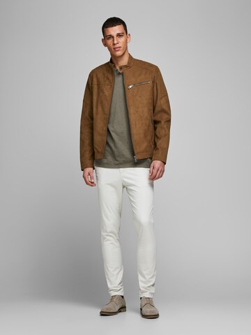 JACK & JONES Regular fit Between-Season Jacket 'Rocky' in Brown