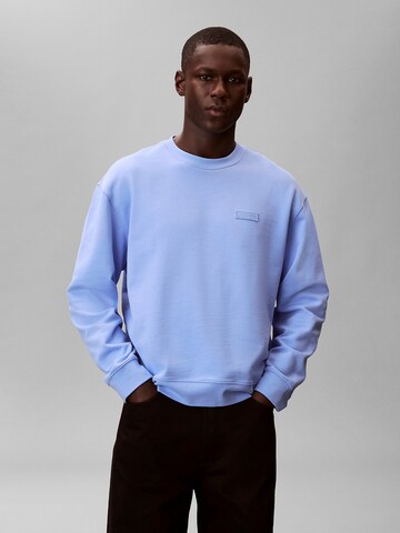 Calvin Klein Jeans Sweatshirt 'Terry Badge' in Blauw: voorkant