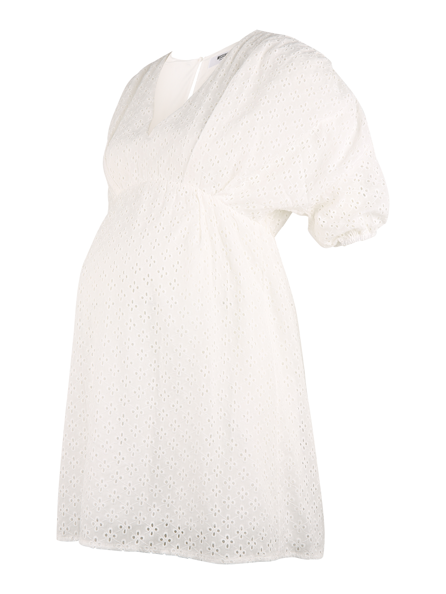 Kobiety Moda ciążowa Missguided Maternity Sukienka Broderie w kolorze Białym 