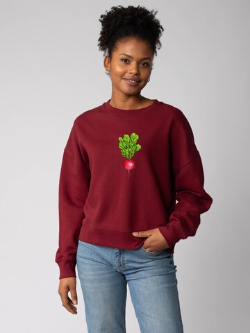 Sweat-shirt 'Radieschen ' Watapparel en rouge : devant