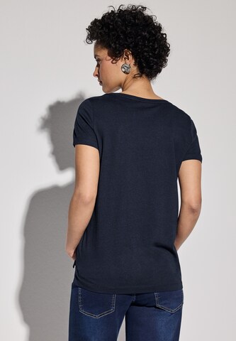 STREET ONE T-Shirt mit Wording in Blau