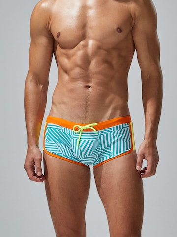 SEOBEAN Swim Trunks in Blue