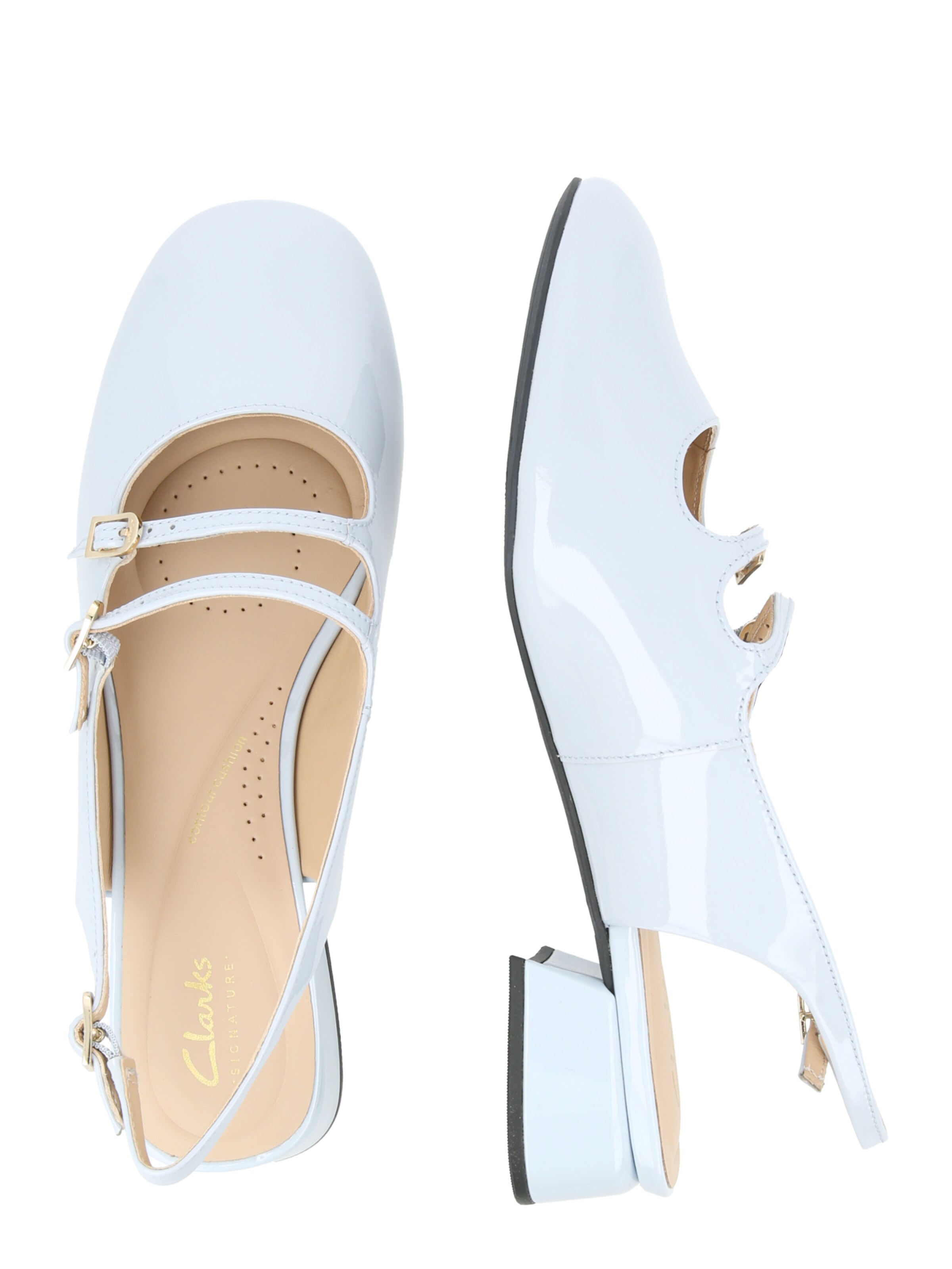 CLARKS Μπαλαρίνα με λουράκια 'Daiss30 Dazz' σε μπλε: πλευρά