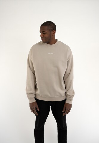 Johnny Urban Sweatshirt 'Carter Oversized' in Beige: front