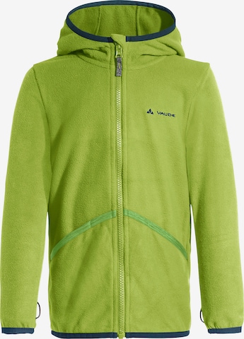 VAUDE Athletic Fleece Jacket 'PULEX' in Green: front