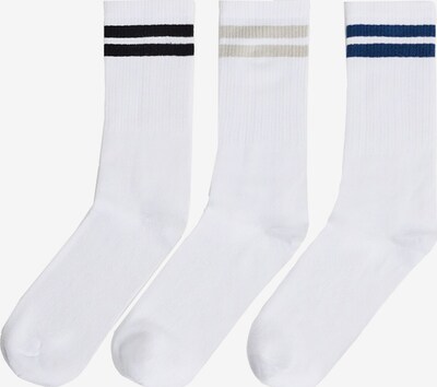 Bershka Socken in blau / hellgrau / schwarz / weiß, Produktansicht