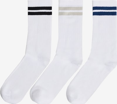 Bershka Chaussettes en bleu / gris clair / noir / blanc, Vue avec produit