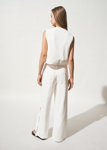 MANGO TEEN Vest 'Aiko' in White