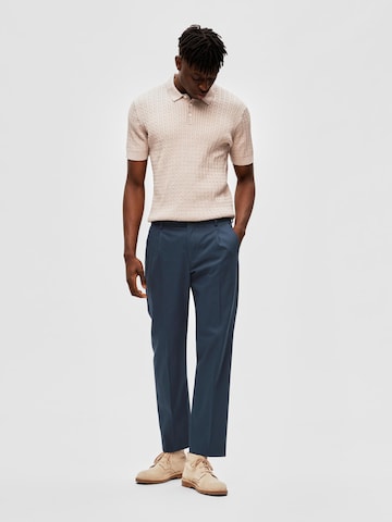 SELECTED HOMME Regular Trousers with creases 'Gibson' in Blue