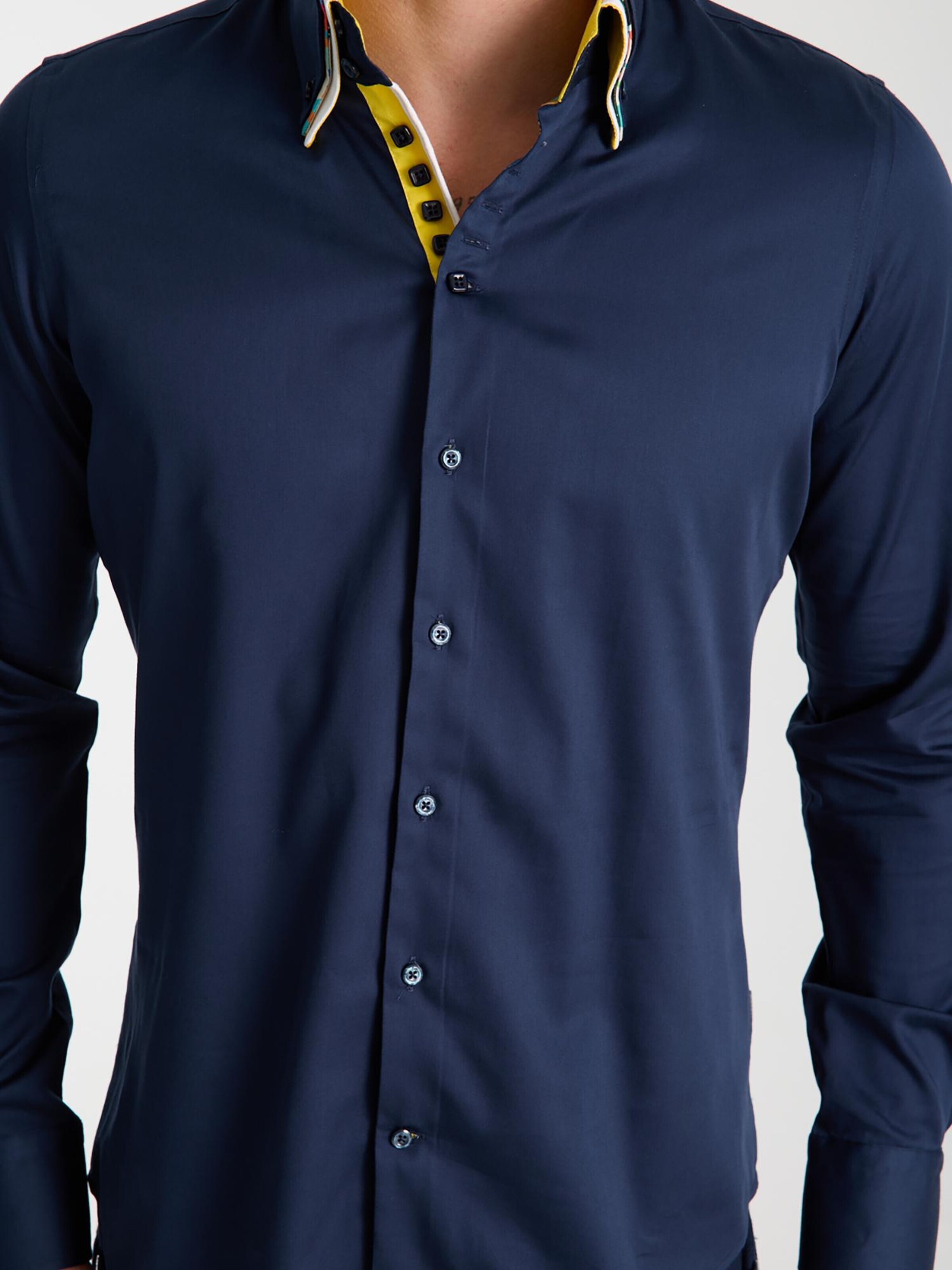 Slim fit Camicia business 'Vesuvio' di 7Camicie in blu