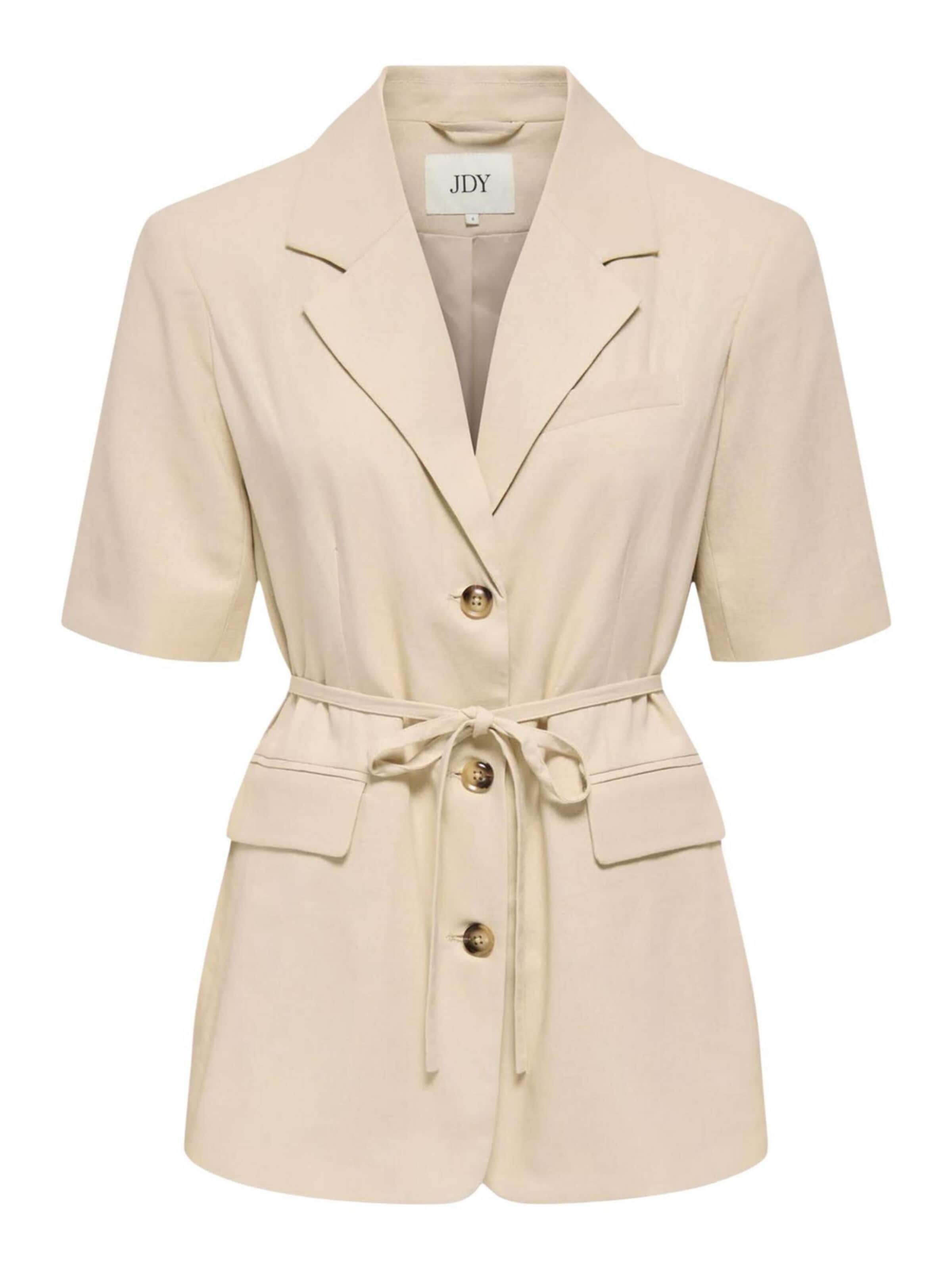 Blazer 'Jdynaomi Linen S/S Belt Blazer Tlr 15373938' di Jaqueline de Yong in beige: frontale