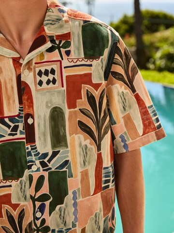 Next Regular fit Button Up Shirt in Green