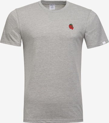 Mikon Shirt 'Erdbeere' in Grey: front