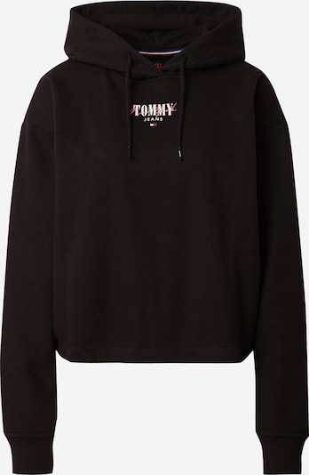 Tommy Jeans Sweatshirt 'ESSENTIAL' in rosa / rot / schwarz / weiß, Produktansicht