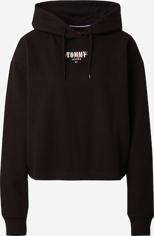 Tommy Jeans Свитшот 'ESSENTIAL' в Черный: спереди