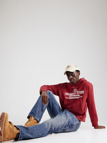 JACK & JONES Sweatshirt 'JORCAMBRIDGE' in Red