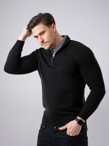 PANTONECLO Sweater 'Pantoneclo Men’s Mock Sweater' in Black