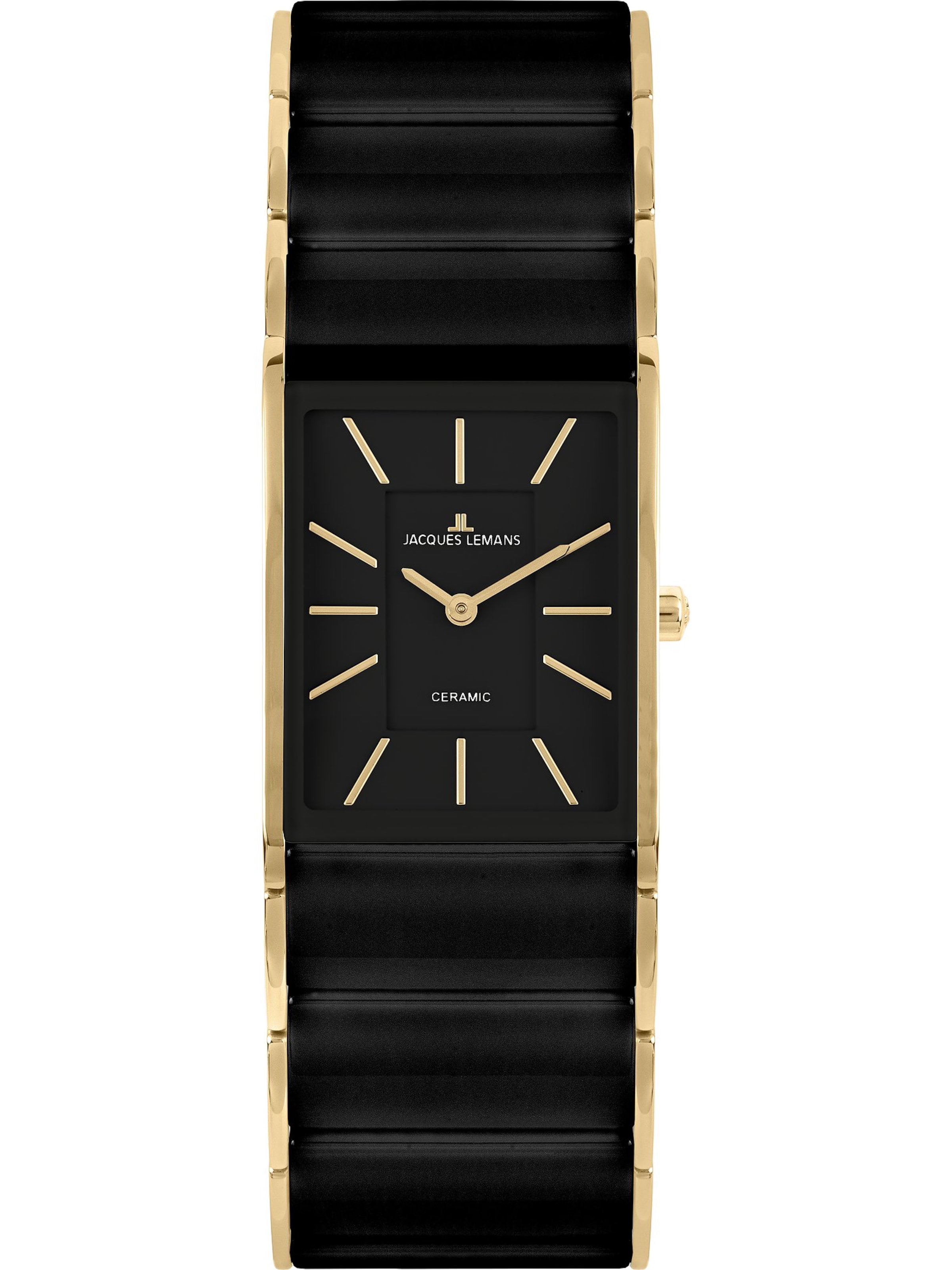 Jacques Lemans Uhr in Schwarz: Vorderseite