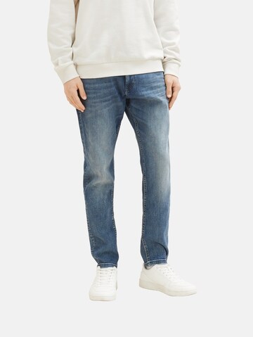 Coupe slim Jean TOM TAILOR DENIM en bleu : devant