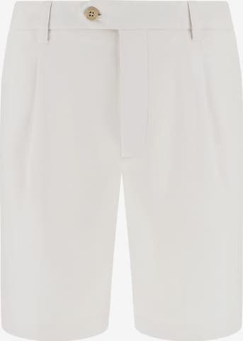 Boggi Milano Bandplooibroek in Wit: voorkant