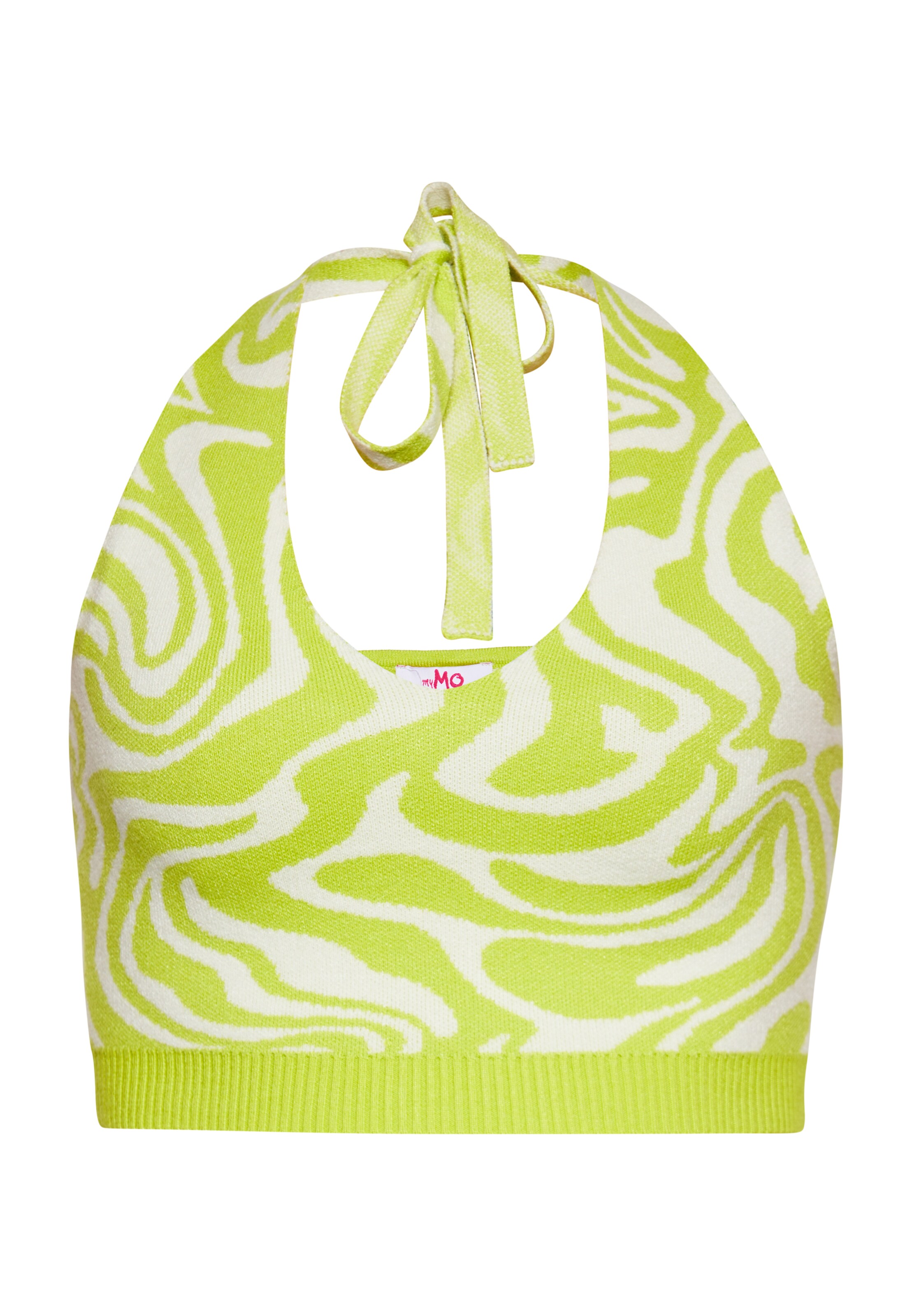 MYMO Вязаный топ в Зеленый: спереди