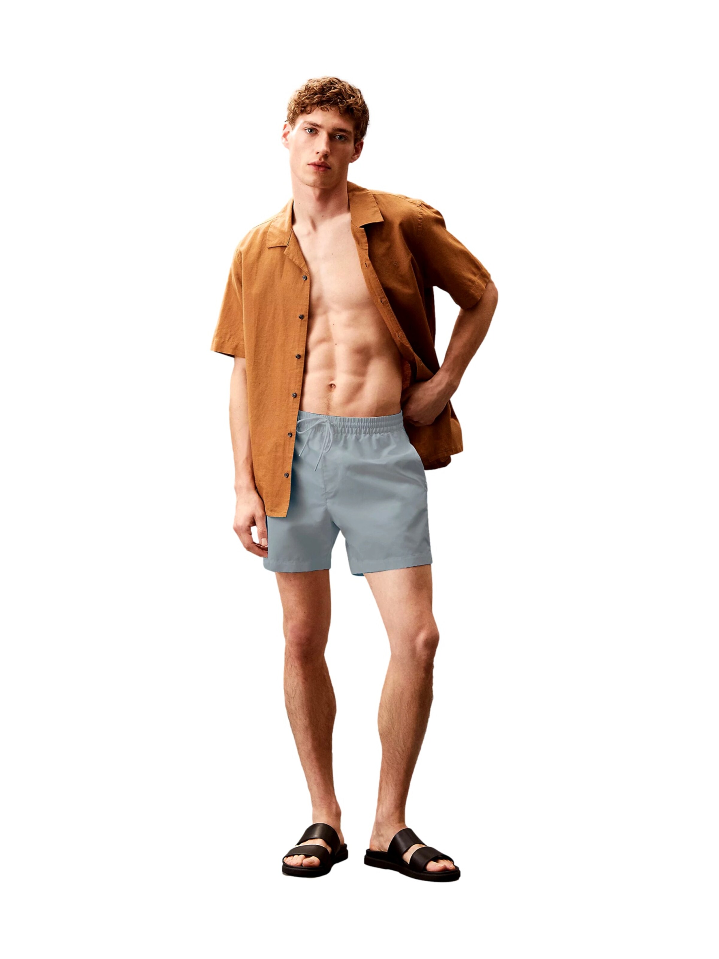 Calvin Klein Swimwear Rövid fürdőnadrágok - szürke