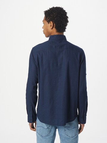 INDICODE JEANS Regular fit Button Up Shirt 'Luan' in Blue