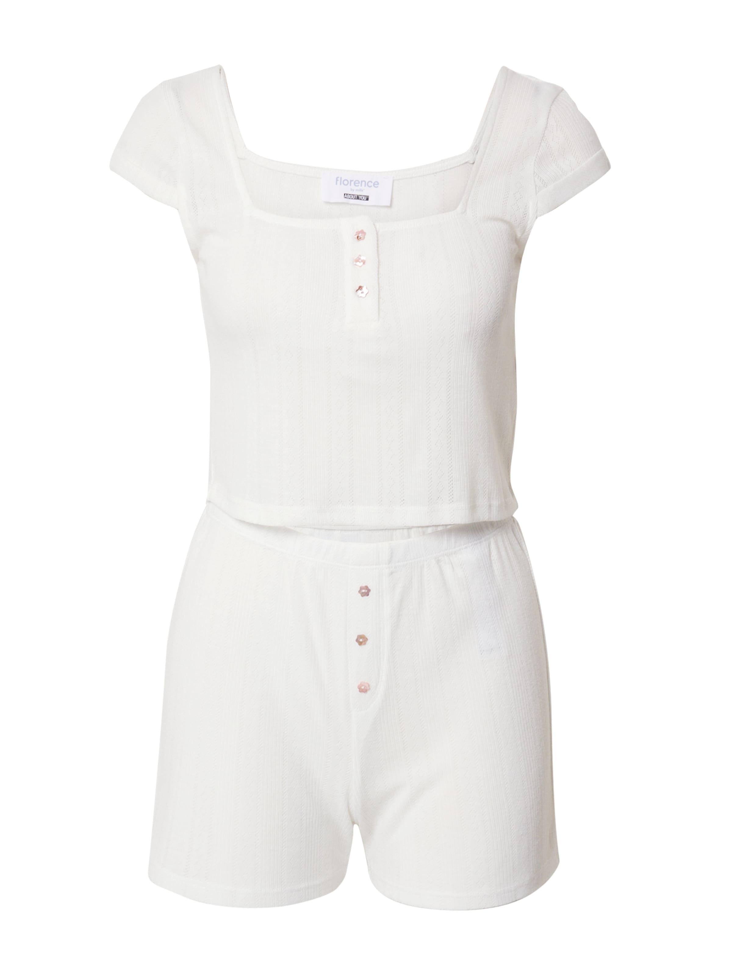 florence by mills exclusive for ABOUT YOU Pijama 'Spring Showers ' en offwhite, Vista del producto