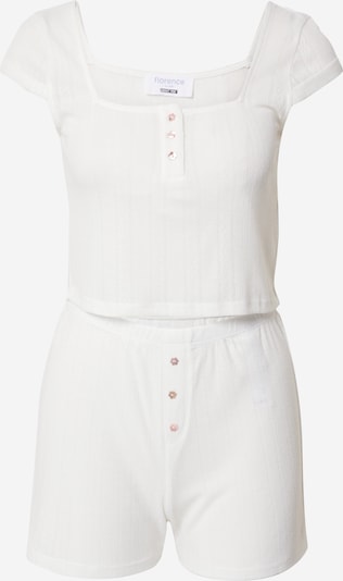florence by mills exclusive for ABOUT YOU Pyjama 'Spring Showers ' en blanc cassé, Vue avec produit