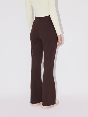 LeGer by Lena Gercke Flared Trousers with creases 'Hildegard' in Brown