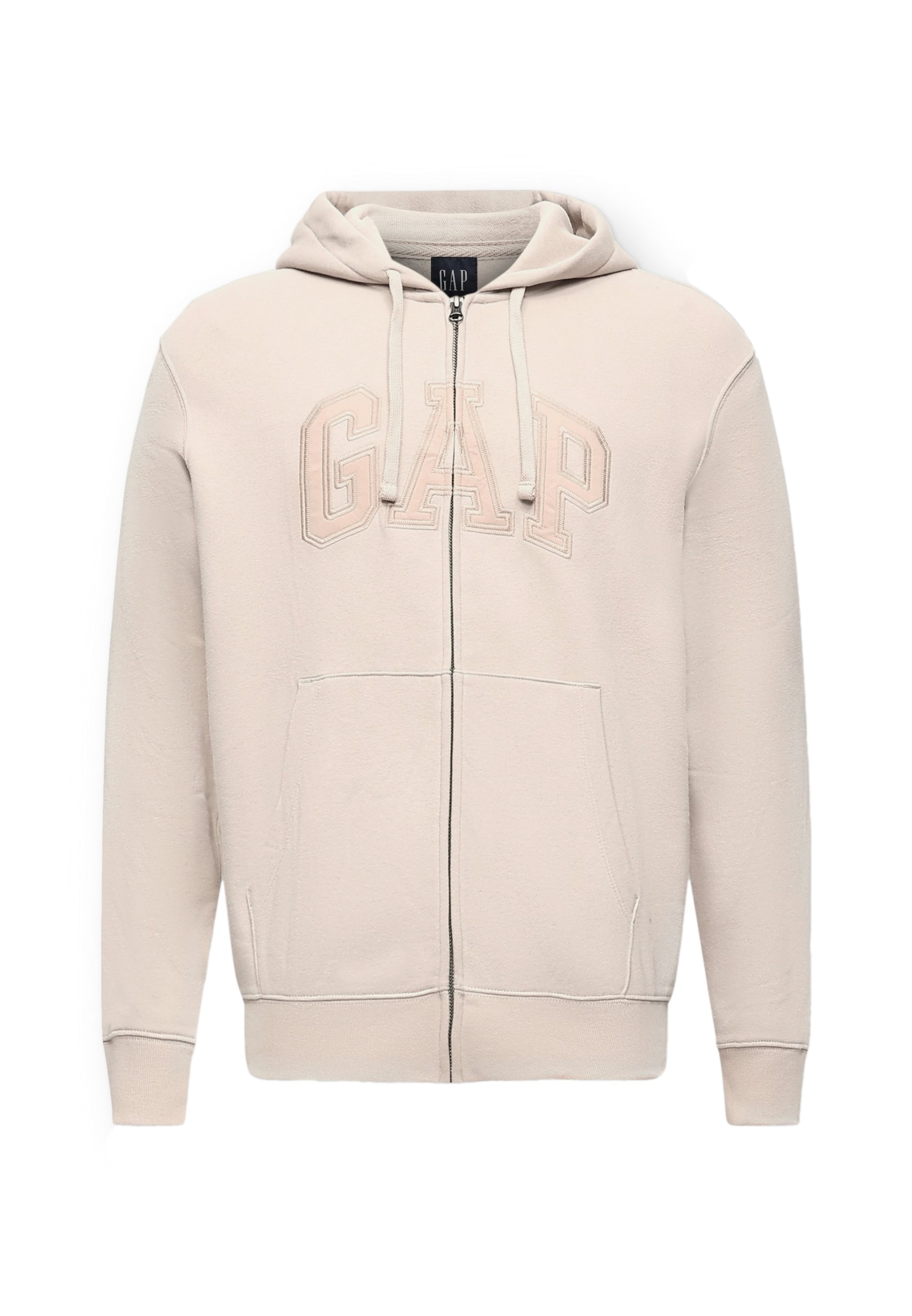 GAP Кофта на молнии в Бежевый: спереди