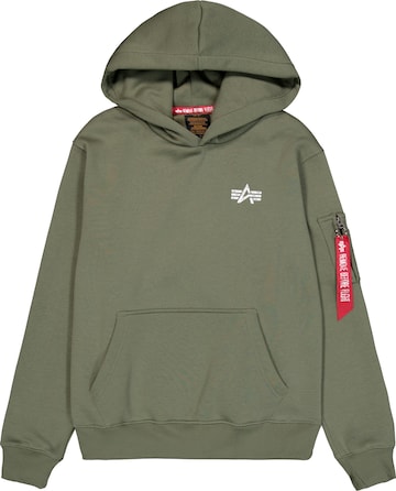 ALPHA INDUSTRIES Sweatshirt 'Signature' i grøn: forside