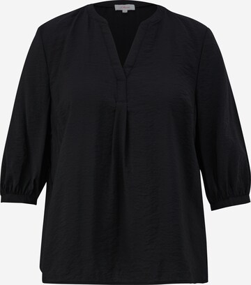 s.Oliver Blouse in Zwart: voorkant