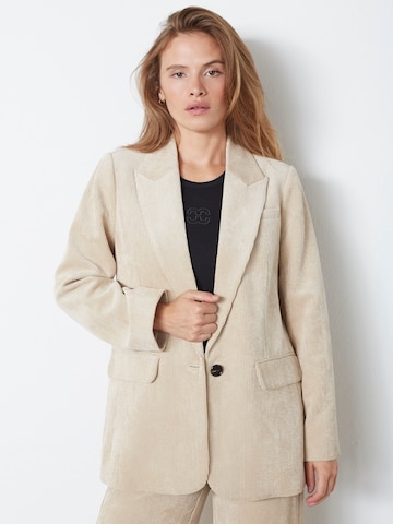 Blazer 'Daisy' co'couture en beige : devant