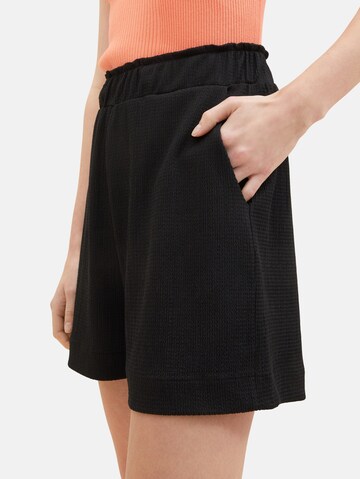 TOM TAILOR DENIM Regular Shorts in Schwarz