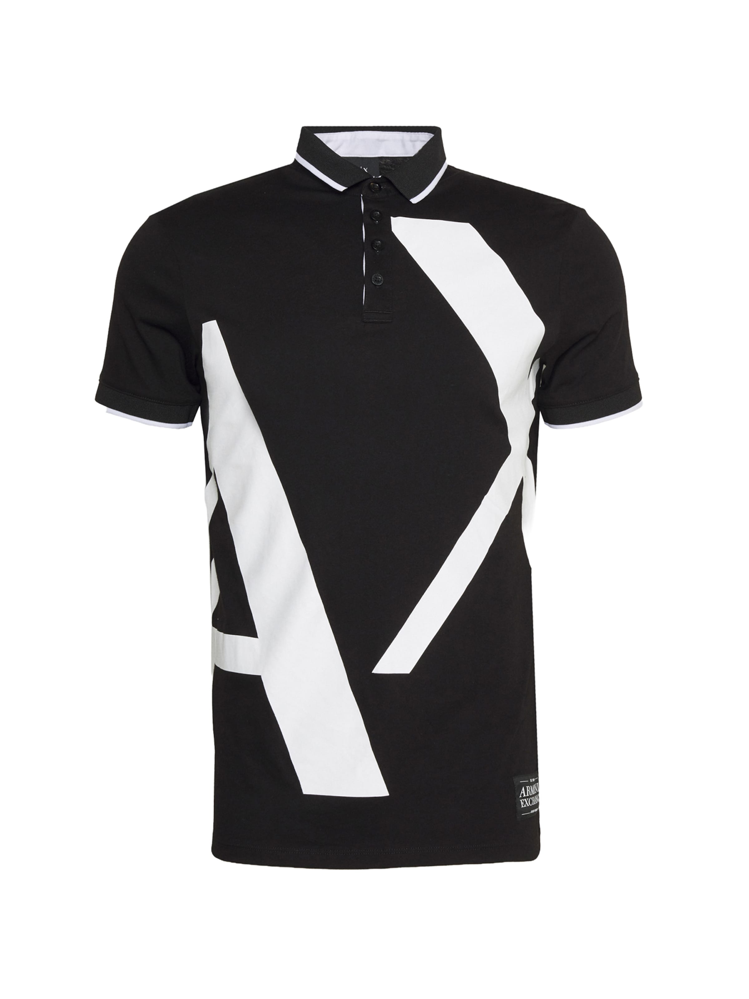 ARMANI EXCHANGE Poloshirt in Schwarz: Vorderseite