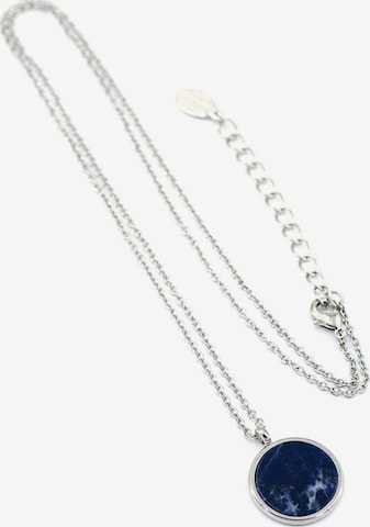 Sergio Engel Kette 'Beach Kette 02 Elegante Edelstahlkette mit Natursteinanhänger' in Blau: Vorderseite