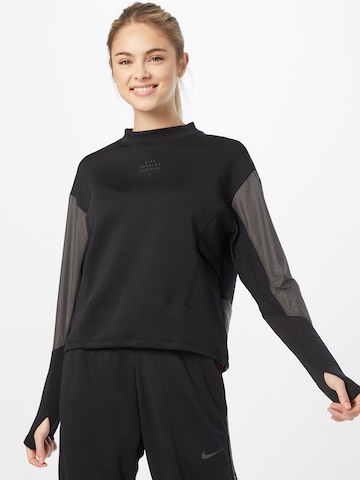 NIKE Sportsweatshirt 'Run Divsion' in Schwarz: Vorderseite