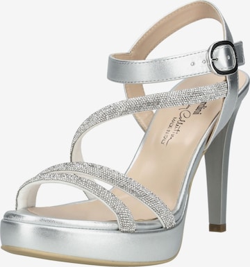 Sandalo con cinturino di Nero Giardini in argento: frontale