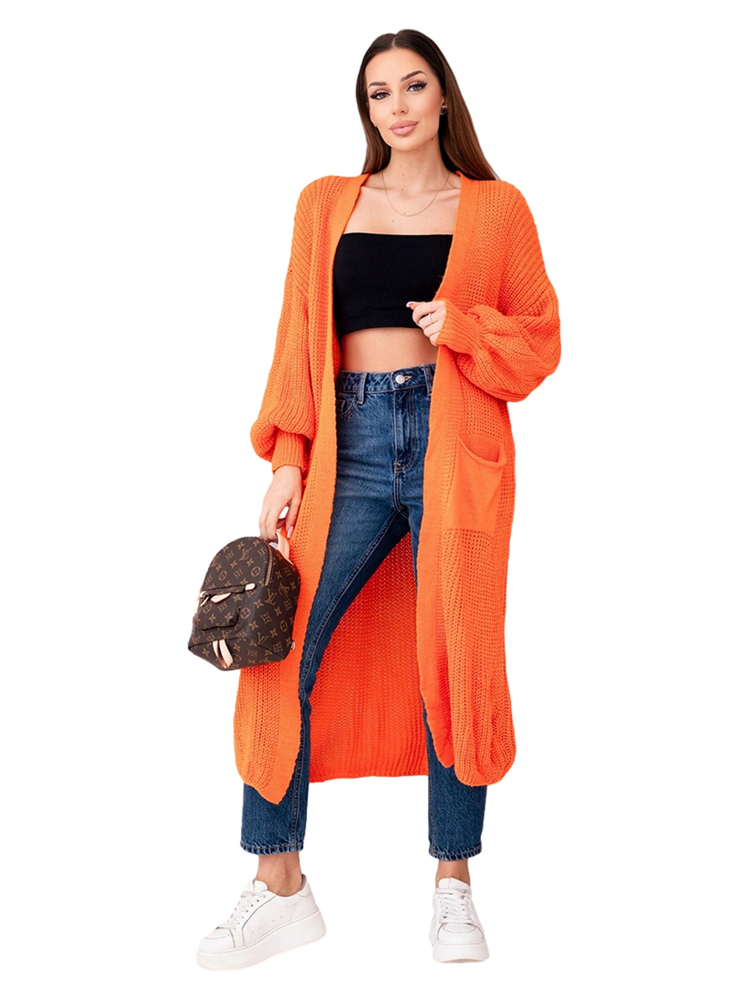 Lumera Kardigan 'Rubis' – oranžová: přední strana