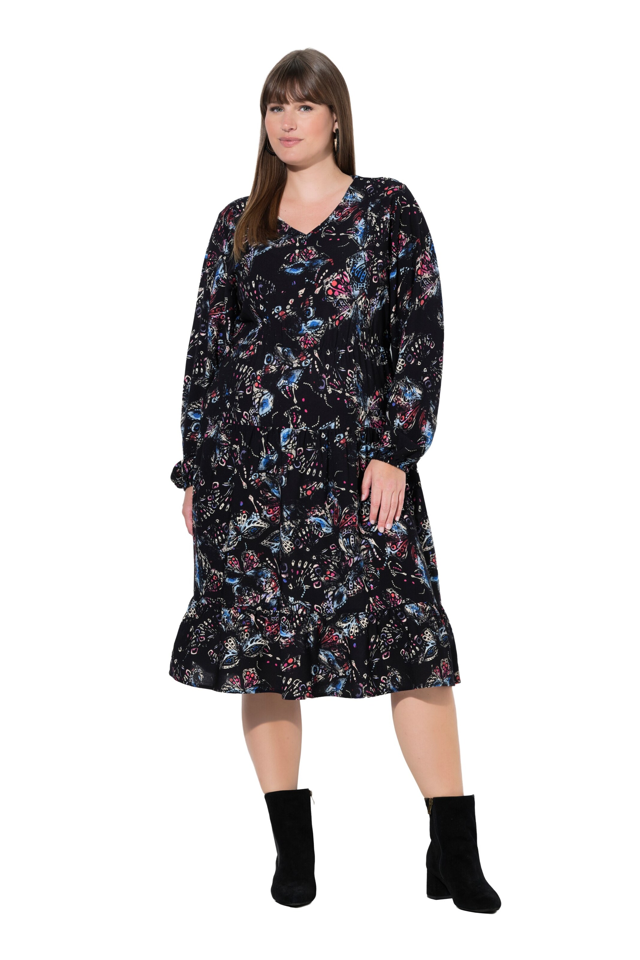 Ulla Popken Dress in Black: front