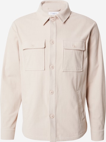 ABOUT YOU x Kevin Trapp Regular fit Button Up Shirt 'Nick' in Beige: front