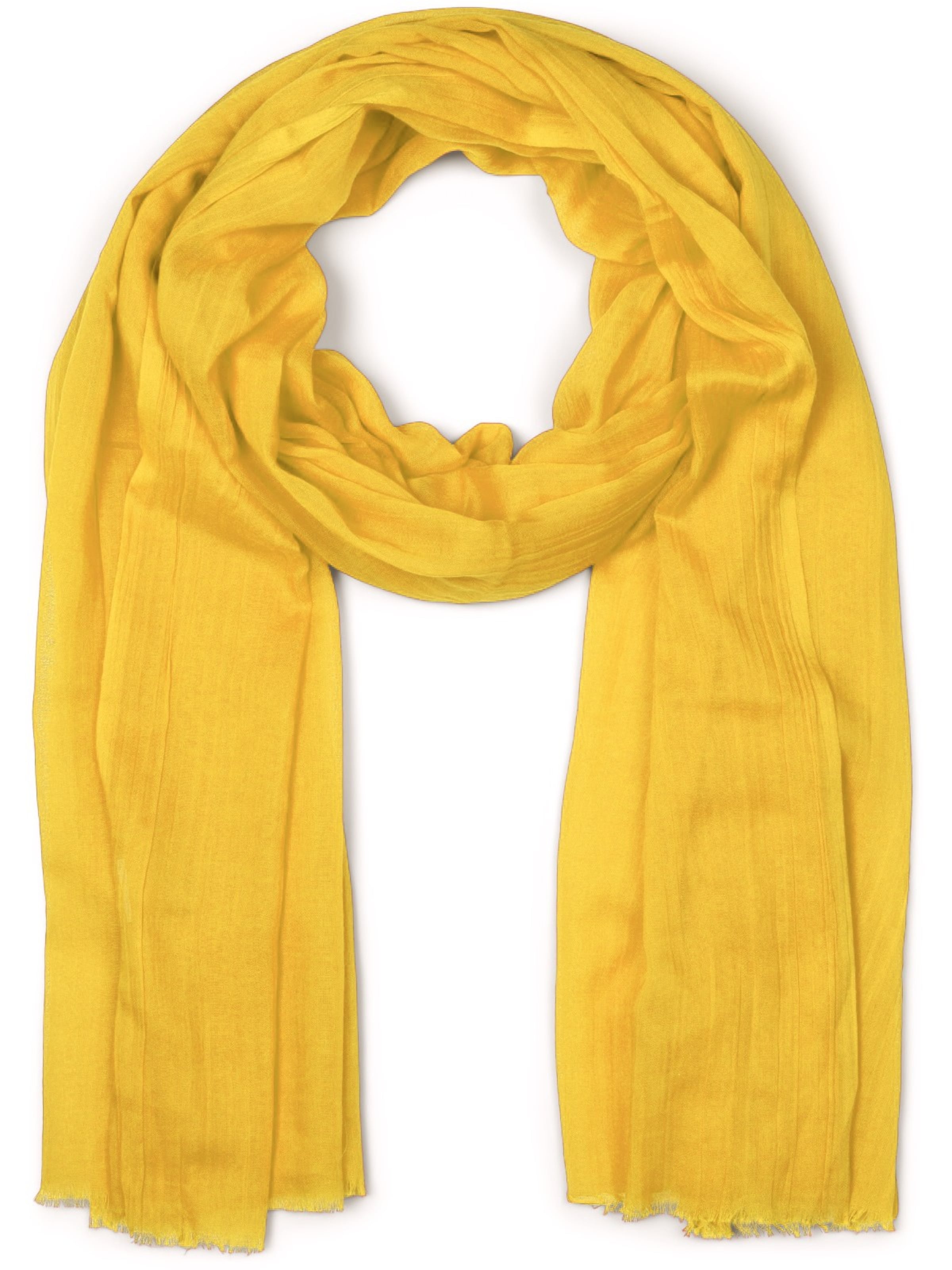 styleBREAKER Schal 'Leichter Schal Einfarbig'‌‌‌‌‌‌‌‌‌‌ in gelb, Produktansicht