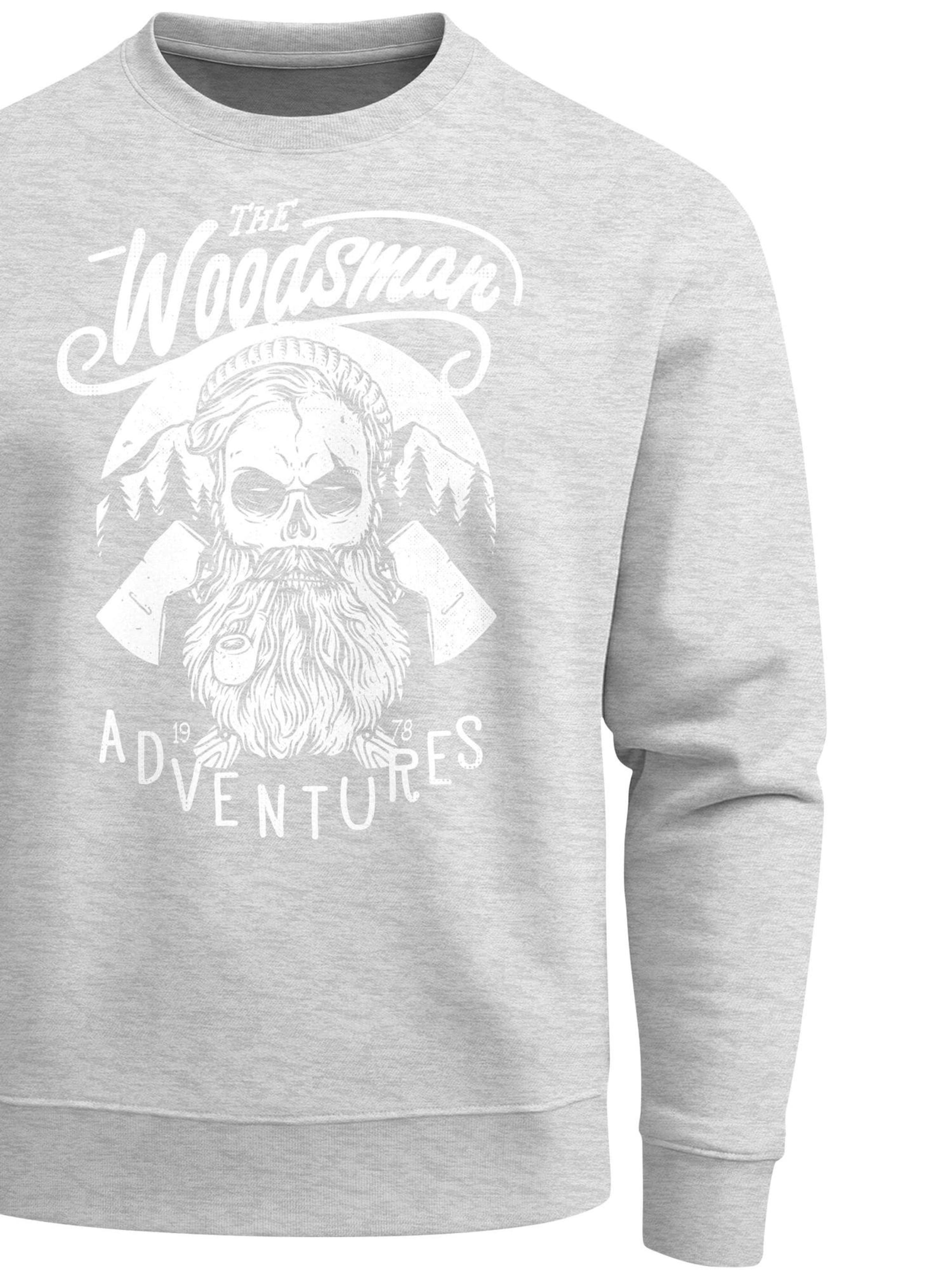 Neverless Sweatshirt 'Lumberjack Woodsman' in Grey